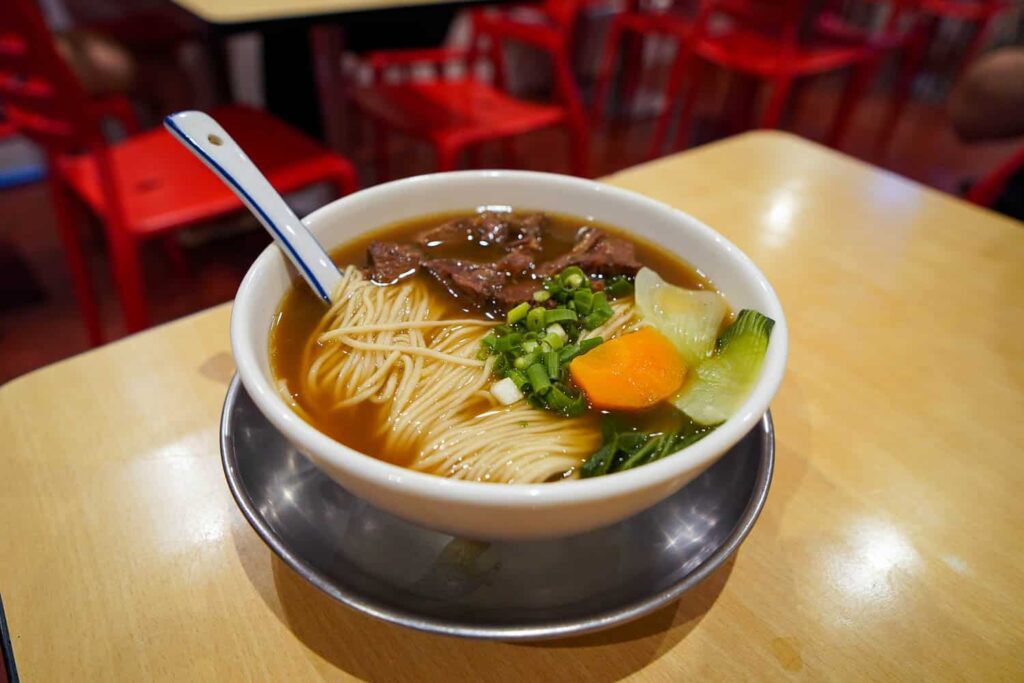 Top street food Binondo bowl of beef noodles