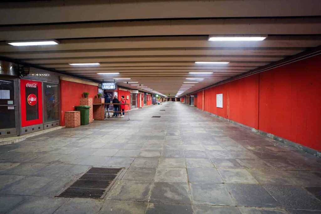 Krumplis Langos location in underpass Budapest